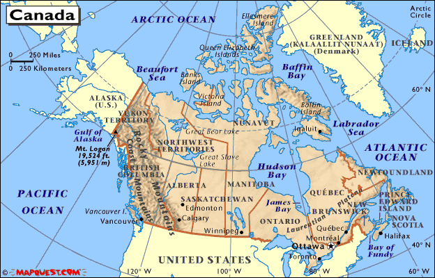 Map of Canada